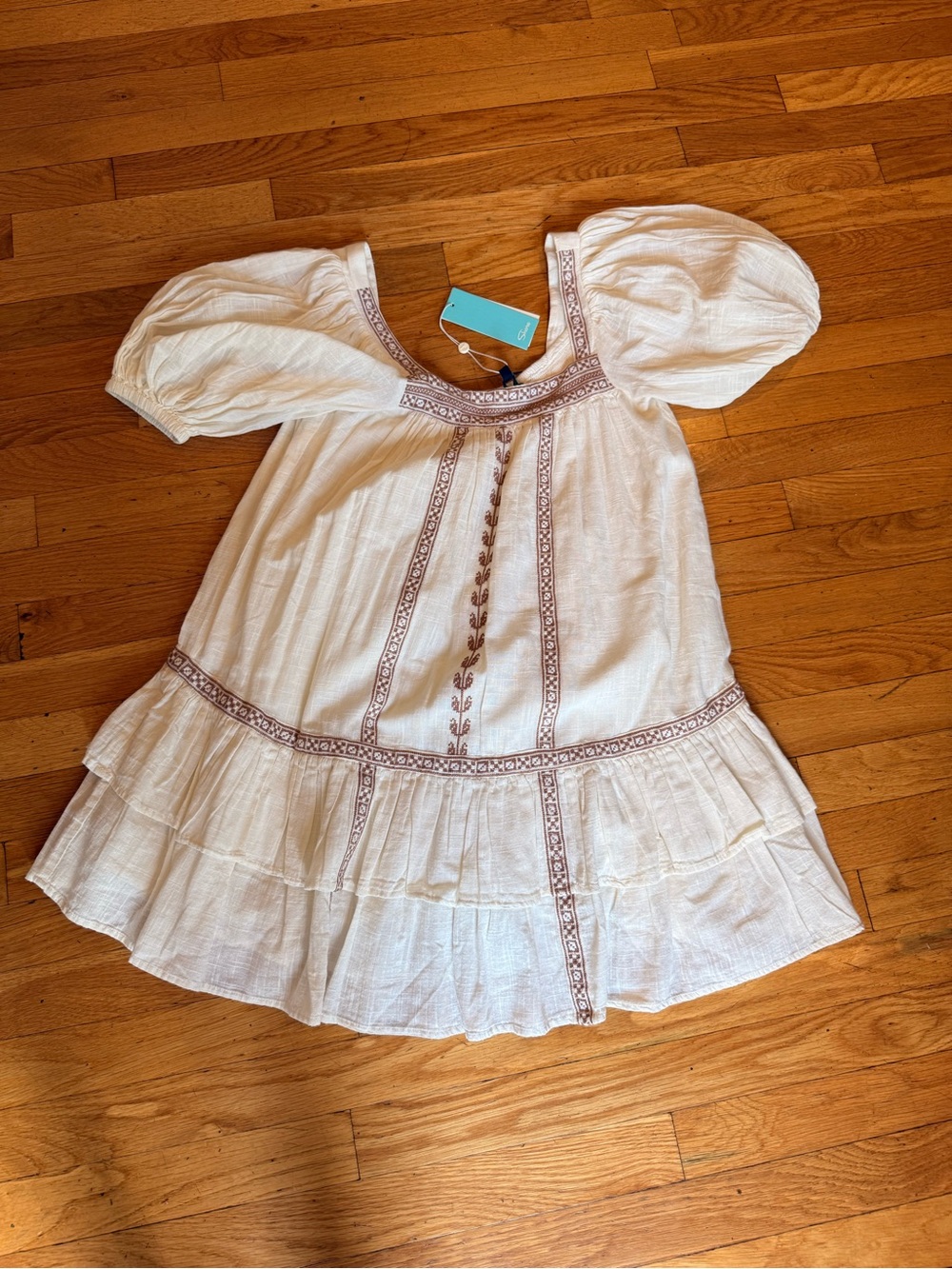 Shore Square Neck Babydoll Mini Dress size S NWT